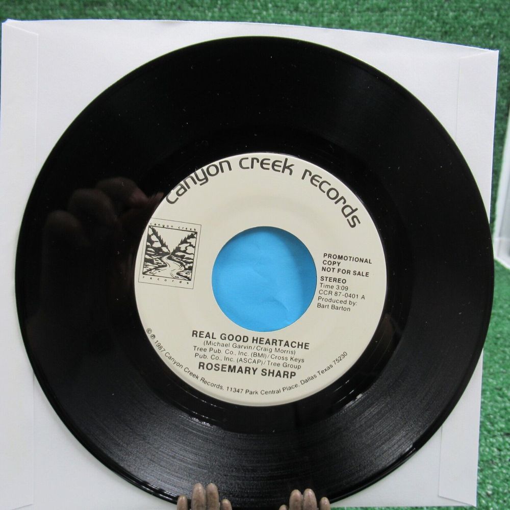 Rosemary Sharp Real Good Heartache 45 Vinyl‎ CCR 87-0401 PROMO Canyon Creek Rec